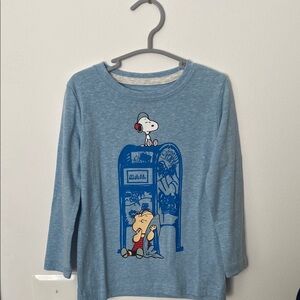 Appaman Peanuts Blue Kids Shirt with Cartoon Print